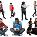 Many characters 3d model