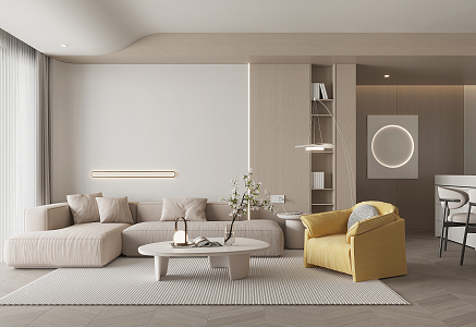 modern living room 3d model