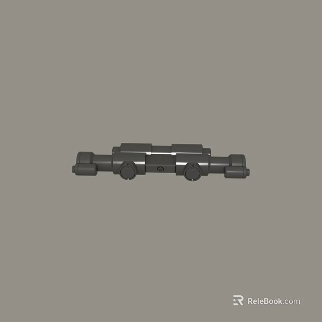 Black Industrial Mechanical Shaft Connector Featuring Circular Components And Elongated Design 3d model 