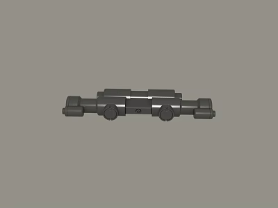Black Industrial Mechanical Shaft Connector Featuring Circular Components And Elongated Design 3d model