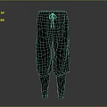Black Linen Baggy Pants with Drawstring Waist and Tapered Ankle Design
