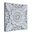 Outdoor garden square flower plate, outdoor floor tile, outdoor cultural brick, Yuanlian, carved flower 3d model