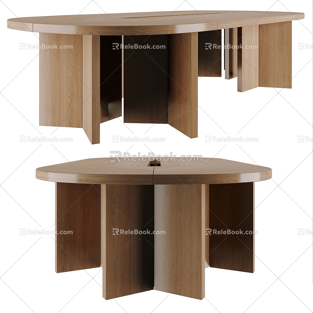 Ekis Conference Table Log Conference Table 3d model