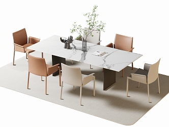 Dining Table and Chair Dining Chair 3d model