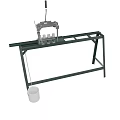Industrial Test Stand Equipment With Green Metal Frame And Suspension Apparatus