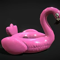 Pink Flamingo Shaped Inflatable Swimming Ring for Summer Water Sports Activities