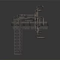 Industrial Mechanical Equipment With Steel Frame And Pipeline Structure Components