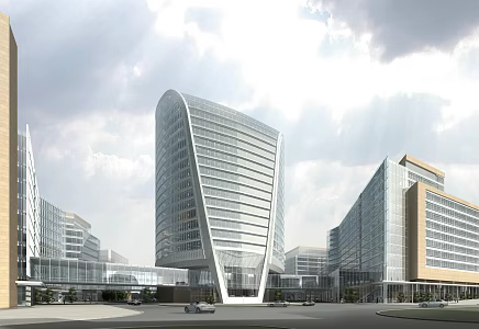 SU model of high-rise office building 3d model