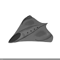 Futuristic Silver Streamlined Aircraft Concept Design Featuring Sleek Metallic Exterior And Cockpit Windows
