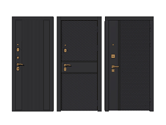 Modern security door 3d model