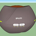 BRUDO Two Brown Aromatherapy Diffusers With Green Accent Lines And Control Panel