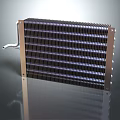 Metallic Radiator with Heat Dissipation Fins and Control Valve on Reflective Surface