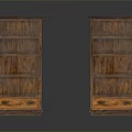 Set Of Two Wooden Entryway Side Cabinets With Open Storage Shelves And Drawers