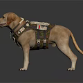 Realistic Labrador Dog Sculpture With Detailed Vest Carving And Lifelike Features