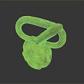 Sculpture Carving Featuring Snake Shaped Design On Metal Base With Star Pattern And Decorative Details