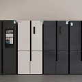 Modern Various Colored Refrigerators With Display Screens And Sleek Design In Showroom