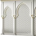Three Traditional Ornate Arches With Intricate Patterns And Gold Accents