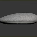 Gray Pebble Shaped Soft Mesh Texture Cushion For Living Room Home Decor