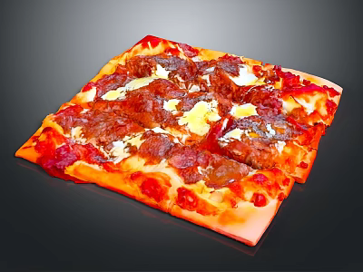 Pizza Square Pizza Suspension Pizza 3d model Pizza Square Pizza Suspension Pizza 3d model