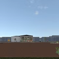 Modern Commercial Complex with Brand Retail Stores and Pedestrian Shopping Street Area