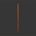 Solid Wood Brown Swing Door Featuring Natural Wood Grain and Golden Handle