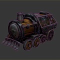 vintage train steam train train carriage locomotive head steam car carriage train modern vehicle 3d model