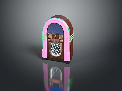 Jukebox Old-fashioned record player film machine Old-fashioned film player record player Old-fashioned record player music equipment 3d model