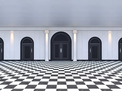 French swing door 3d model