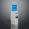 White Standing Electric Water Dispenser With Blue Water Bottle For Home Use