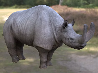 Rhinoceros Iguana A Fascinating Reptile In Natural Grassland Habitat 3d model