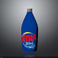 XTRA Total Blue Cleaning Bottle With Rainbow Design And Water Droplets