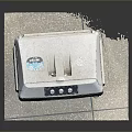 White and Gray Evaporative Air Cooler Electronic Appliance With Control Panel And Fan Grille