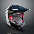 JXT Motorcycle Helmet Black White Design With Red Accents And Interior Lining