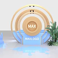 Creative Milk Themed Photo Spot With Circular Frames Blue Water And Plants