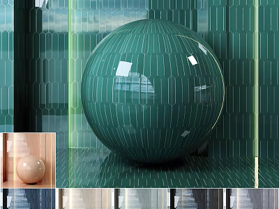 Decorative Green Spherical Wall Decor For Modern Walls With Various Color Options 3d model