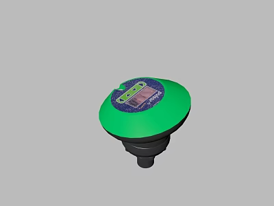 High Precision Green Round Industrial Monitoring Equipment Featuring Digital Display Panel 3d model