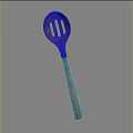 Handmade Wooden Spoon With Smooth Surface Long Handle And Three Holes