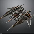Futuristic Water Vehicles With Sleek Metallic Body And Sharp Aerodynamic Design