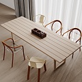 Dining table and chair combination 3d model