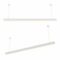Modern Linear LED Ceiling Lights With Slim White Design And Pendant Mounting 3d model