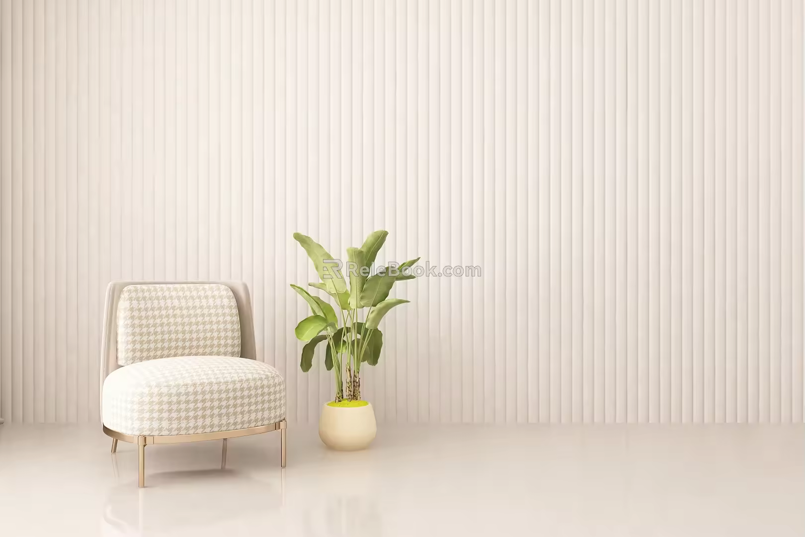 Modern Single Sofa Simple Home 3d model
