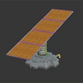 Solar Panel As Daily Electrical Appliance With Yellow Panels White Stand And Gray Base