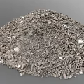 Gray Gravel Pile Featuring Coarse Stones Small White Pebbles And Loose Texture