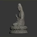 Exquisite Seated Buddha Sculpture Featuring Intricate Lotus Base Traditional Carving