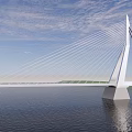 suspension bridge cable bridge net red bridge 3d model