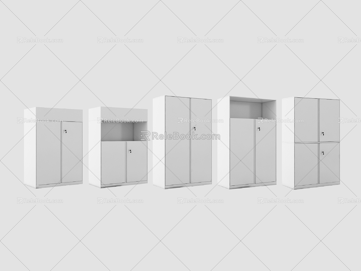 Modern file cabinet 3d model