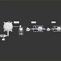 Stainless Steel Industrial Equipment With Conical Tanks Pipes And Valves