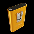 Yellow SYMBOL Power Bank With V Shape Design Indicator Light And Button 3d model