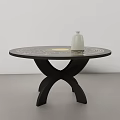 Quiet table in ancient table 3d model