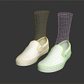 Cloth Shoes Flat Shoes Canvas Shoes Old Cloth Shoes Dad Shoes Casual Running Shoes Beans Loafers 3d model